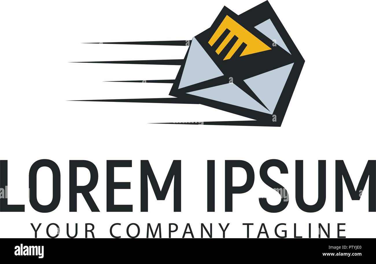 Schnelle mail Logo Design Konzept Vorlage Stock Vektor