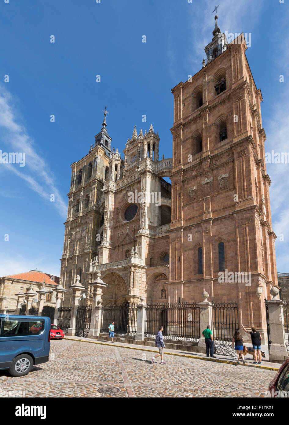 Astorga, Leon Provinz, Kastilien und Leon, Spanien. Astorga Kathedrale. Catedral de Santa Maria de Astorga. Stockfoto