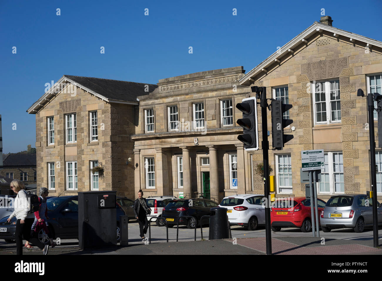 Glossop Rathaus, Glossop, Derbyshire, England, UK. Stockfoto