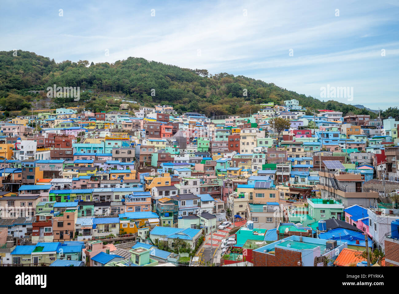 Berühmten Attraktion Gamcheon Culture Village, Korea Stockfoto