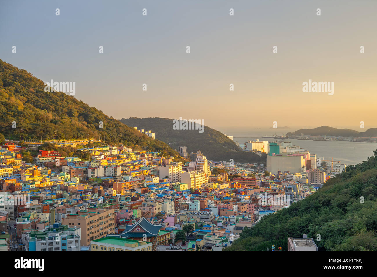 Berühmten Attraktion Gamcheon Culture Village, Korea Stockfoto