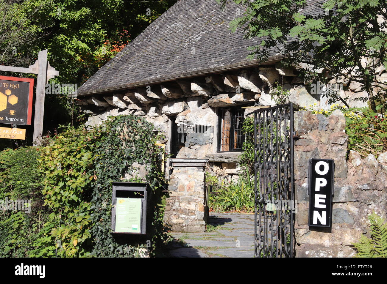 Das hässliche Haus Teestube, Wales, Großbritannien Stockfoto