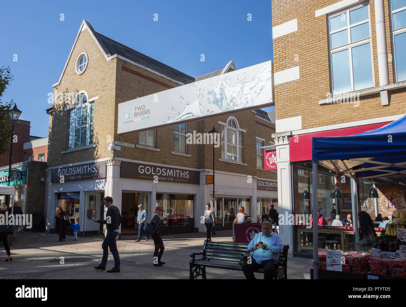 High Street, Zentrum, Staines-upon-Thames, Surrey Stockfoto