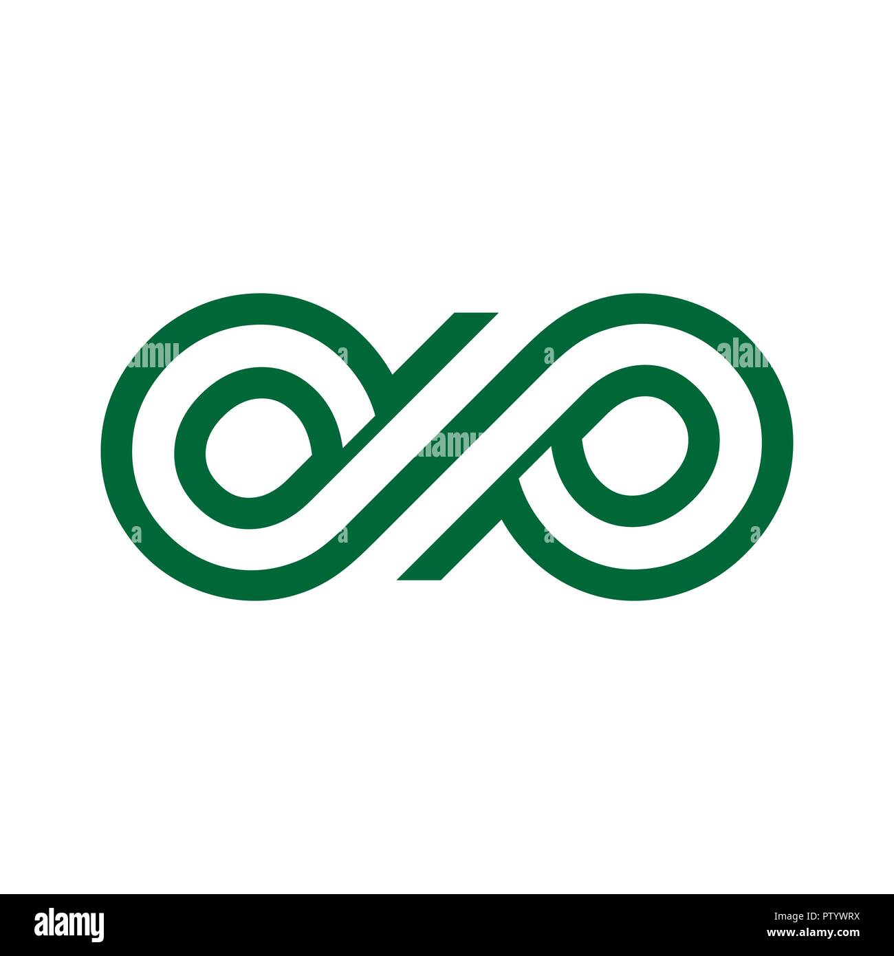 Benutzerdefinierte Unendliche DP Lettermark Initialen unbegrenzte Vektor Symbol Grafik Logo Design Stock Vektor