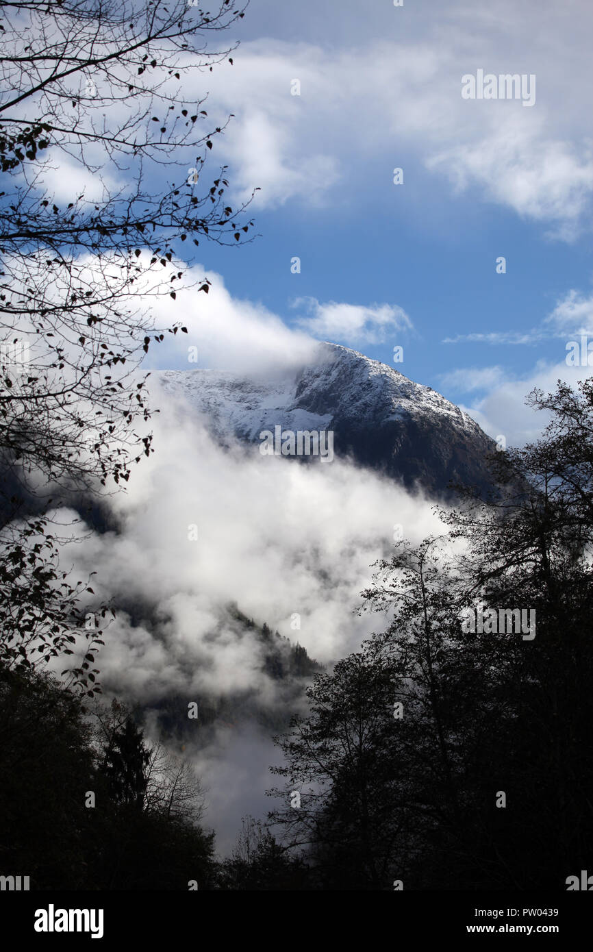 Die schneebedeckten Gipfel Rockies British Columbia Kanada Stockfoto