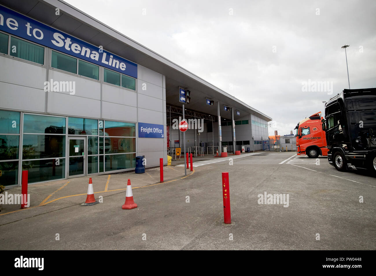 Fracht- Terminal in der Irischen See Stena Line Terminal in Liverpool Birkenhead Stockfoto
