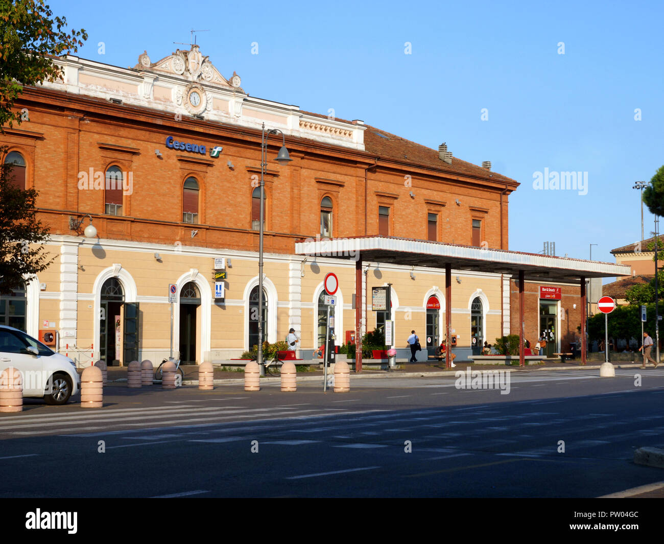 Cesena Bahnhof. Cesena, Emilia-Romagna, Italien. September 20, 2018. Stockfoto