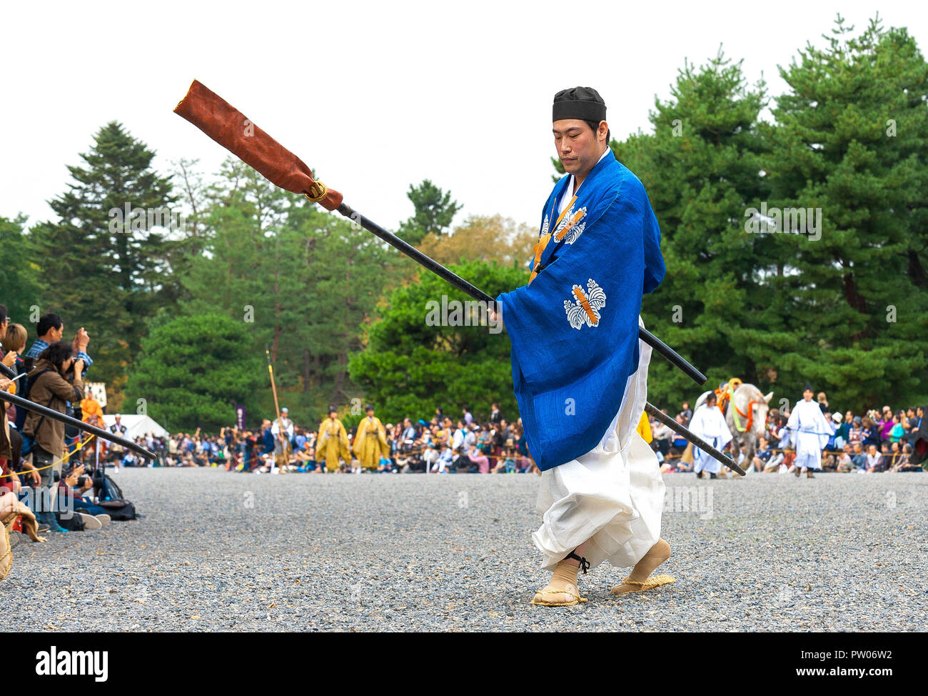 Kyoto, Japan - 22. Oktober 2016: Festival der Zeitalter, eine alte und authentische Kostüm Parade von anderen japanischen feudale Zeiten. Stockfoto