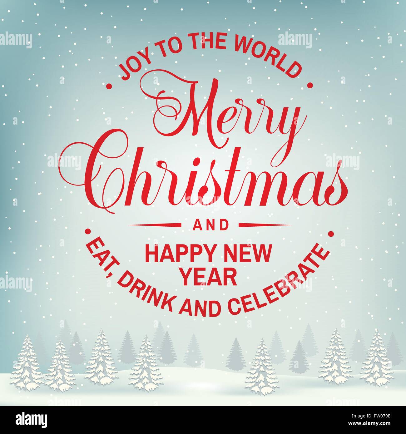 Die Freude In Die Welt Frohe Weihnachten Und Guten Rutsch Ins Neue Jahr Stempel Aufkleber Karte