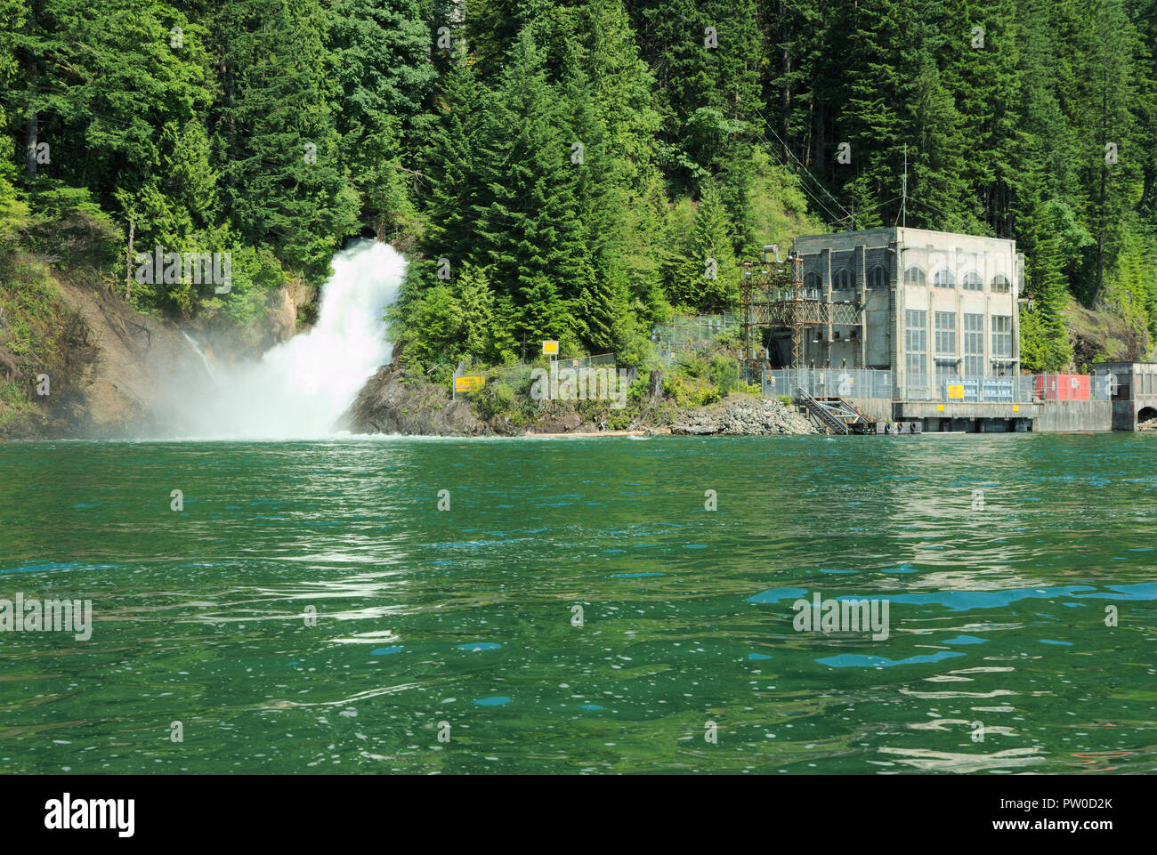 Alouette Power Station am Stave Lake, Mission, British Columbia, Kanada Stockfoto