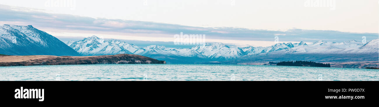 Erstaunliche Landschaften von Tekapo Sternwarte gesehen, Neuseeland Stockfoto