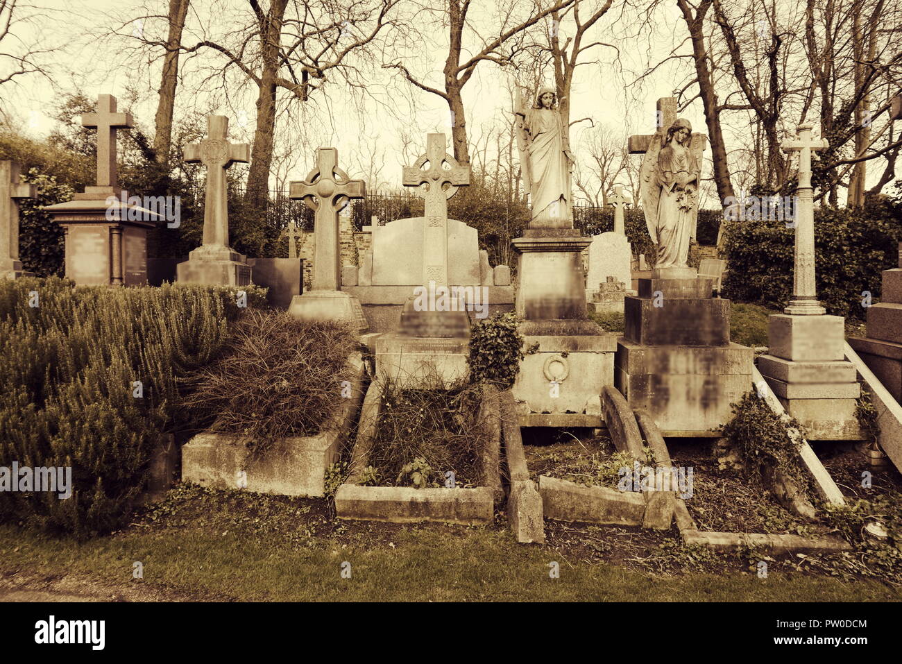 Alter englischer Friedhof Stockfoto