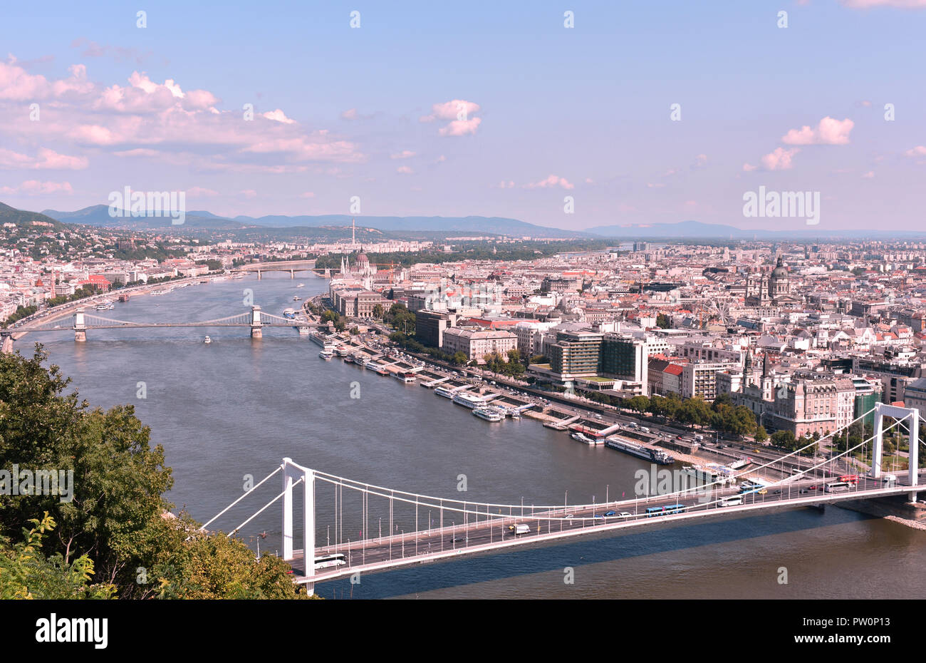 Budapest Luftaufnahme August 2018 Stockfoto
