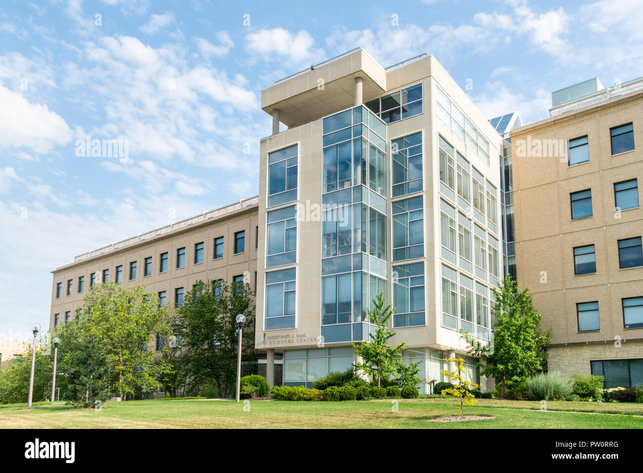 COLUMBIA, MO/USA - Juni 9, 2018: Christopher S. Bond Life Sciences Zentrum auf dem Campus der Universität von Missouri. Stockfoto