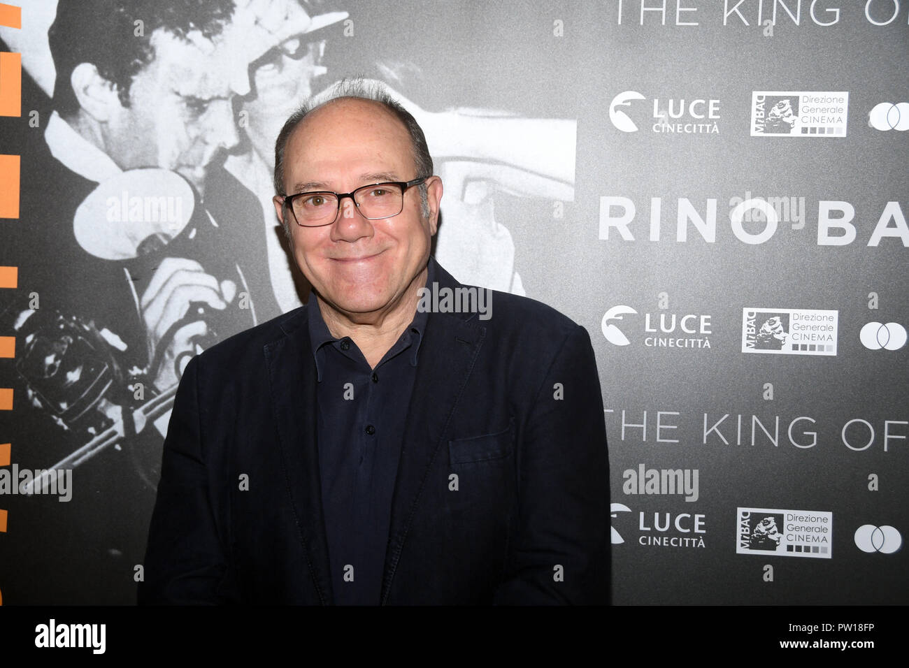 Rom Italien 11. Oktober 2018 - Maxxi - Exposure Rino Barillari der König von Paparazzi Fotocall Carlo Verdone Gast Credit: Giuseppe Andidero/Alamy Live News Stockfoto