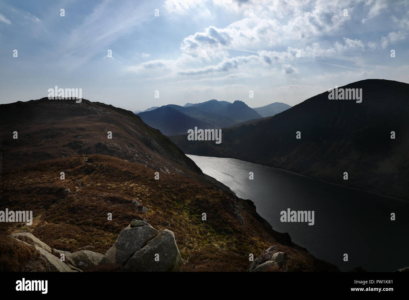 Ely Gleision oben Llyn Cowlyd Stockfoto