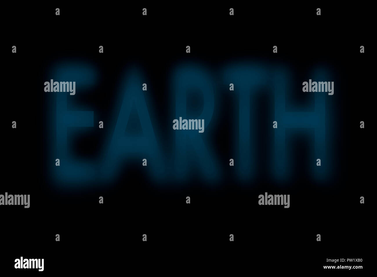 Düstere dunkle Erde Zeichen, Typografie Stockfoto