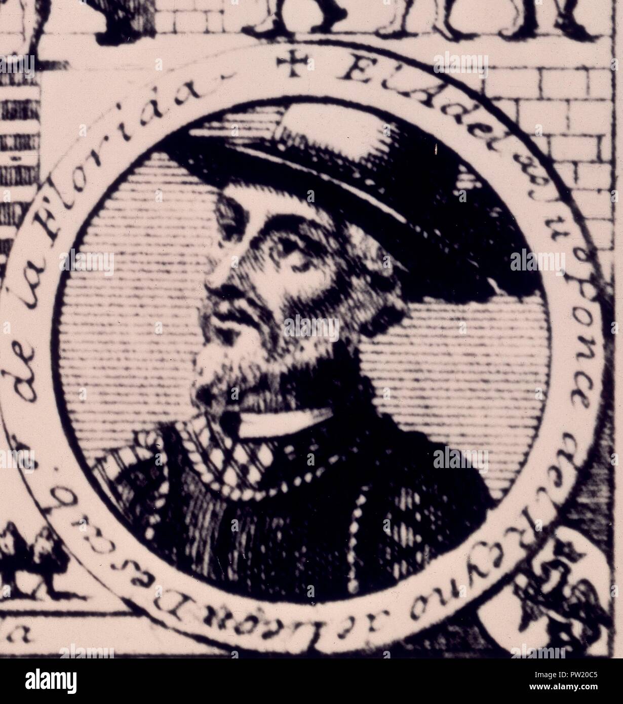 HISTORIA ALLGEMEIN - DECADA 2 - Ponce de Leon - SIGLO XVI. Autor: HERRERA Y CASTILLA ANTONIO. Lage: Biblioteca Nacional - coleccion. MADRID. Spanien. Stockfoto