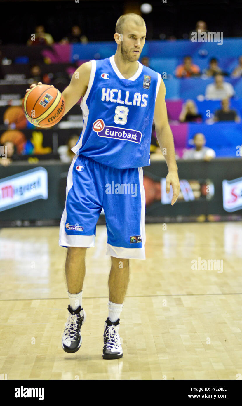 Nick Calathes. Griechenland Basketball Nationalmannschaft. FIBA Wm Spanien 2014 Stockfoto