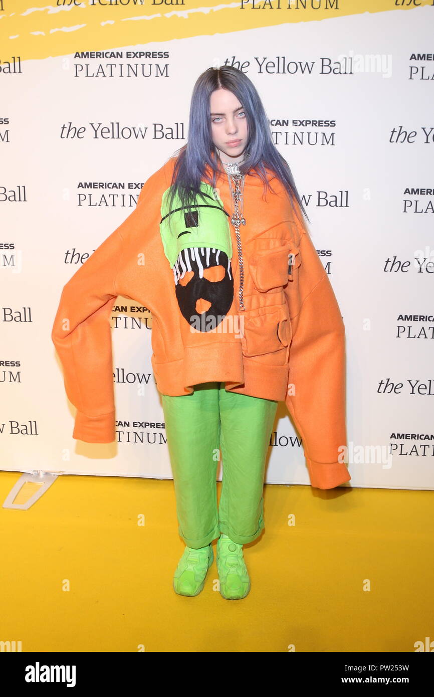 American Express und Pharrell Williams Host die gelbe Kugel im Brooklyn Museum für Kunst Bildung allgemein Mit: Billie Eilish Wo: New York, New York, United States Wenn: 10 Sep 2018 Credit: Derrick Salters/WENN.com Stockfoto