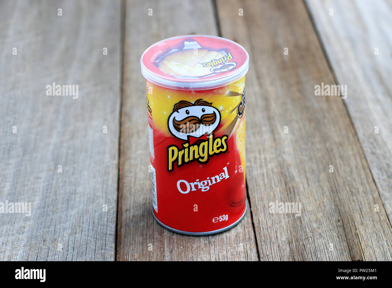 Ursprüngliche Aroma Pringles Kartoffeln Chips Stockfoto