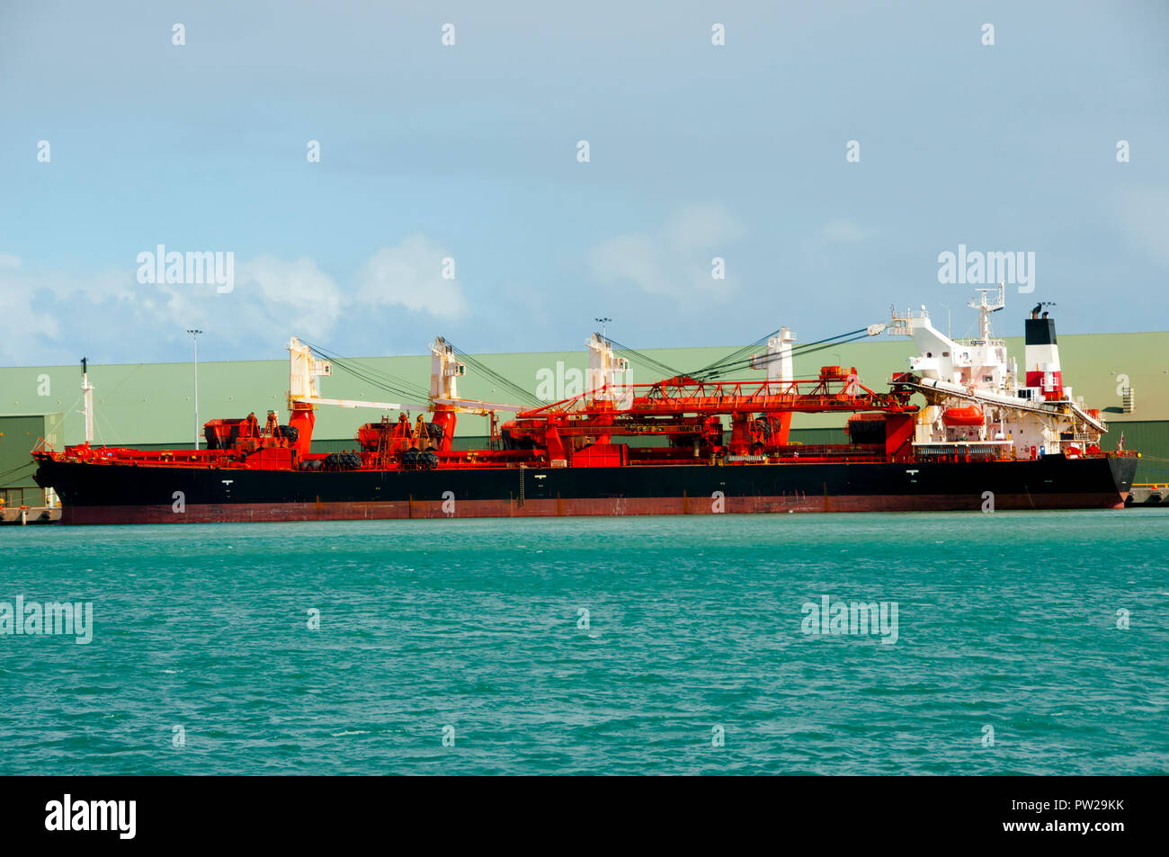 Selbstentladung Bulk Carrier - Geraldton - Australien Stockfoto