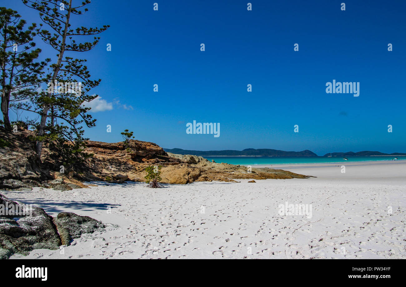 Die Whitsunday Queensland Australien - berühmte Whitehaven Beach Stockfoto