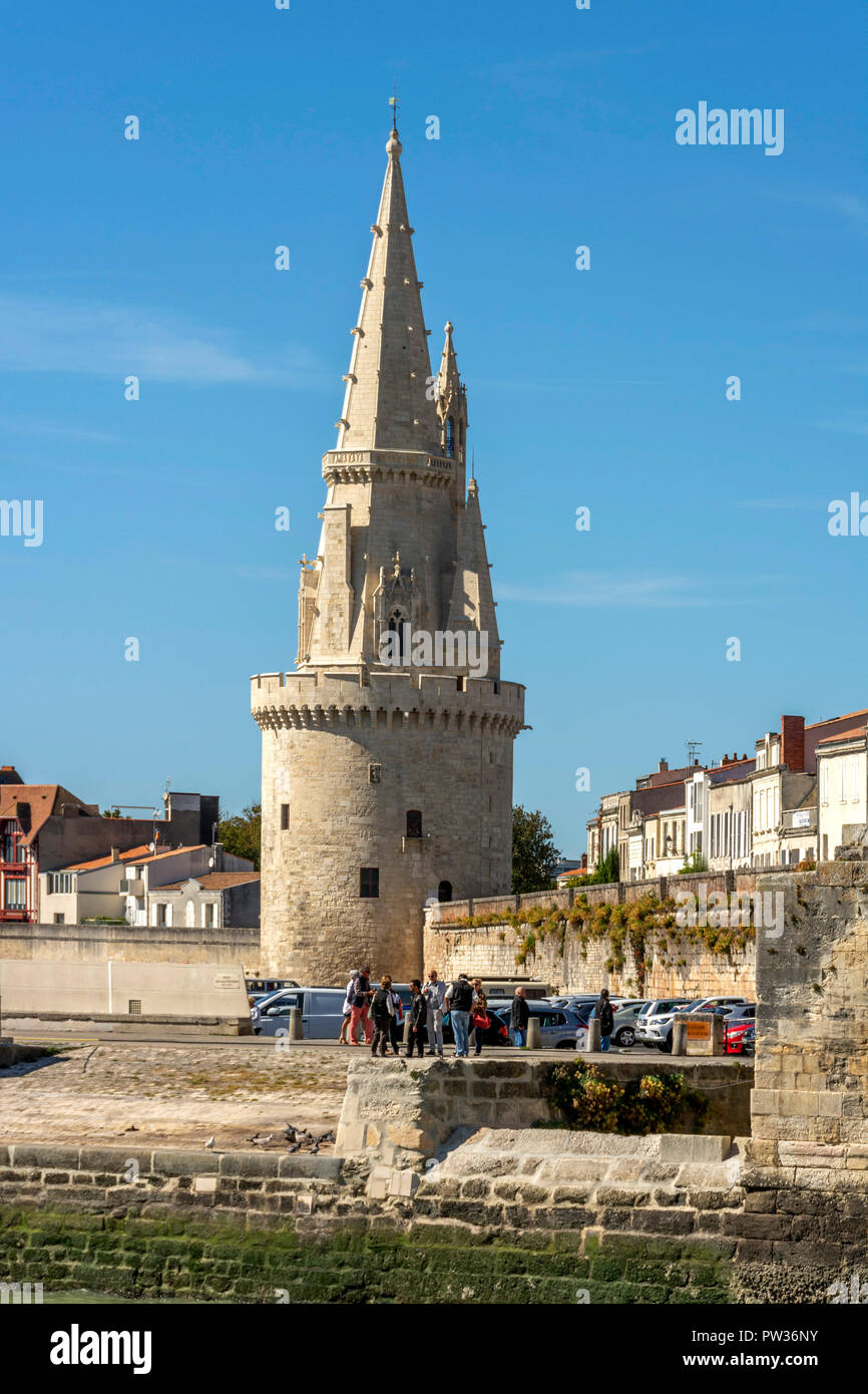 Die Laterne Turm (Tour de la Lanterne), La Rochelle, Charente Maritime, Nouvelle-Aquitaine, Frankreich Stockfoto