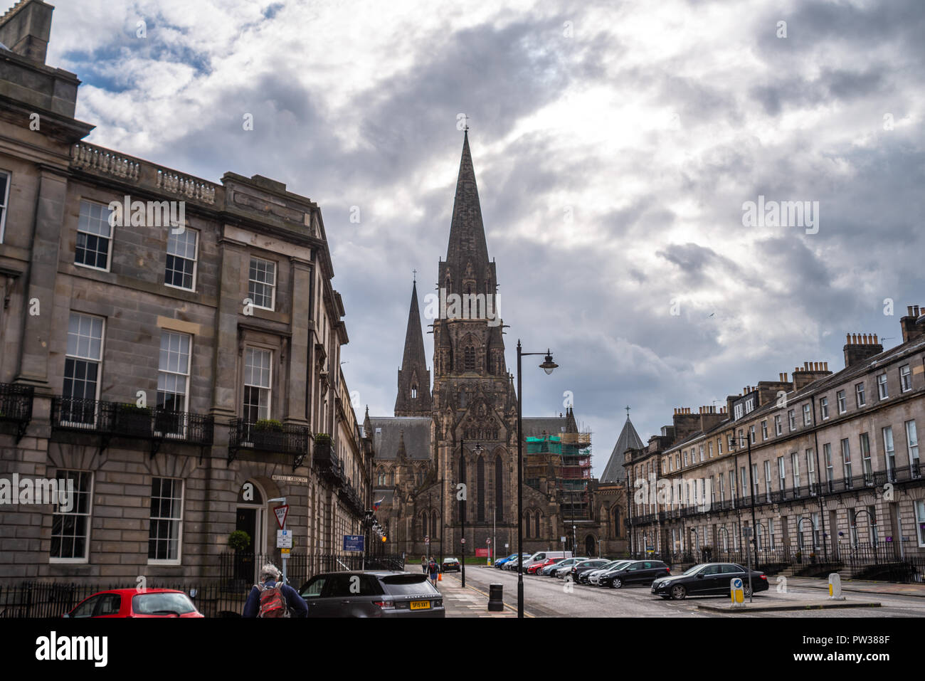 Die St. Mary's Cathedral, Melville Street, Edinburgh, Schottland, Vereinigtes Königreich Stockfoto