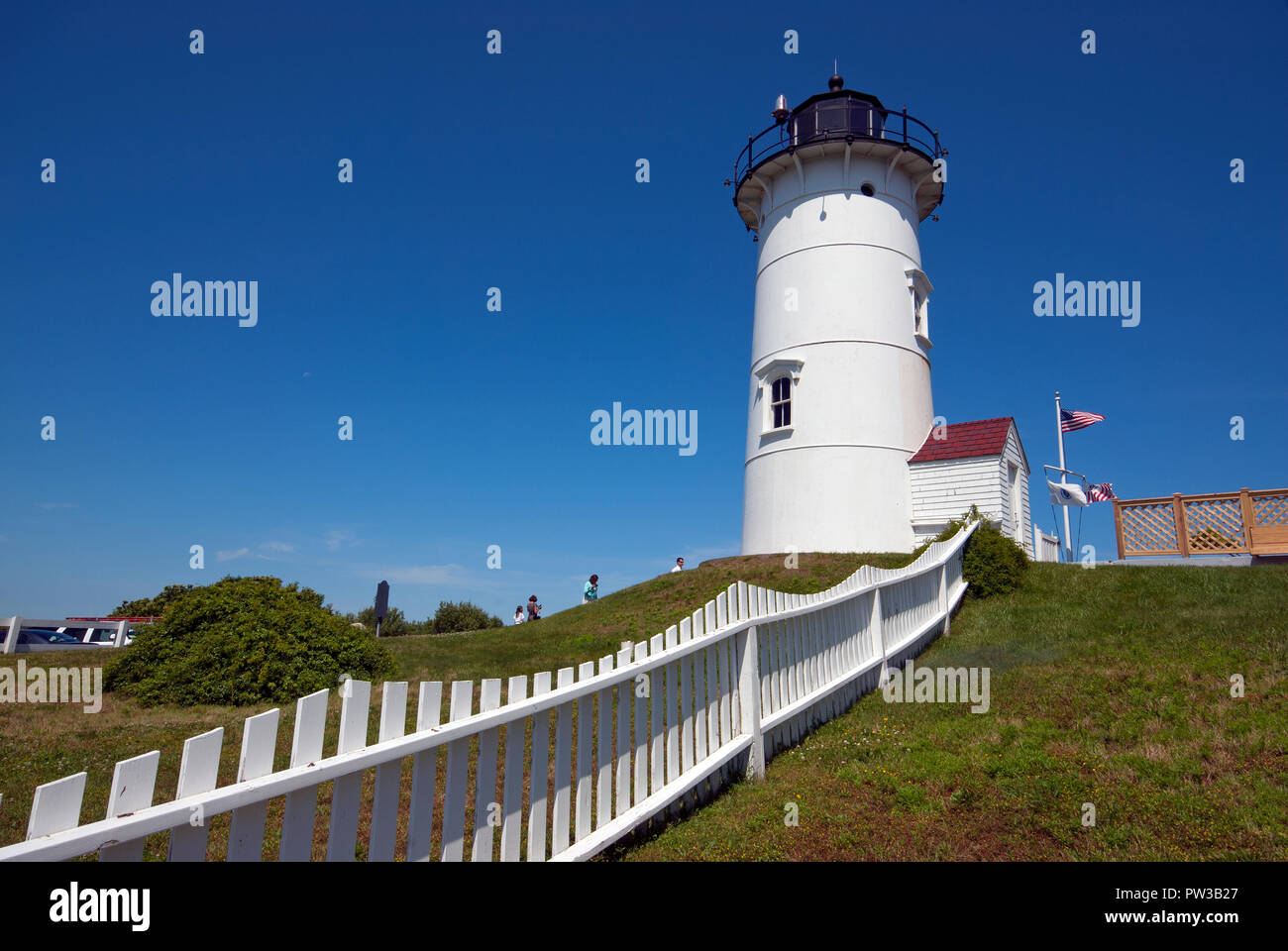 Nobska Licht in der Nähe von Woods Hole, Falmouth, Barnstable County, Massachusetts, USA Stockfoto