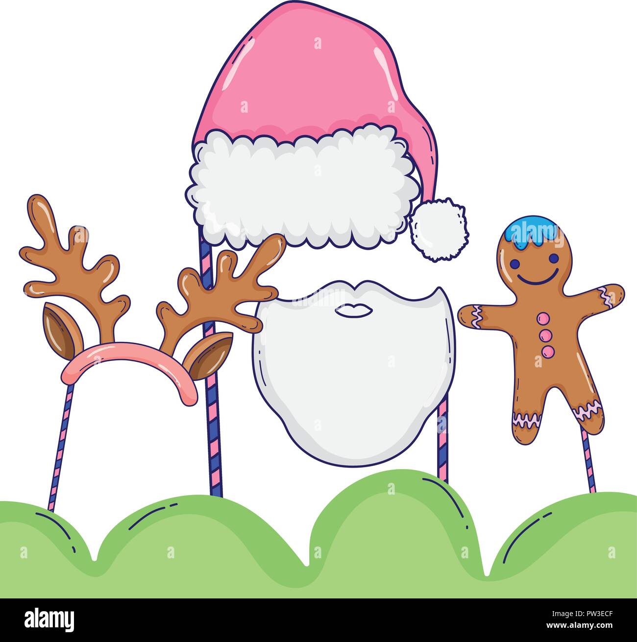 Weihnachten stand Requisiten cartoons Stock Vektor