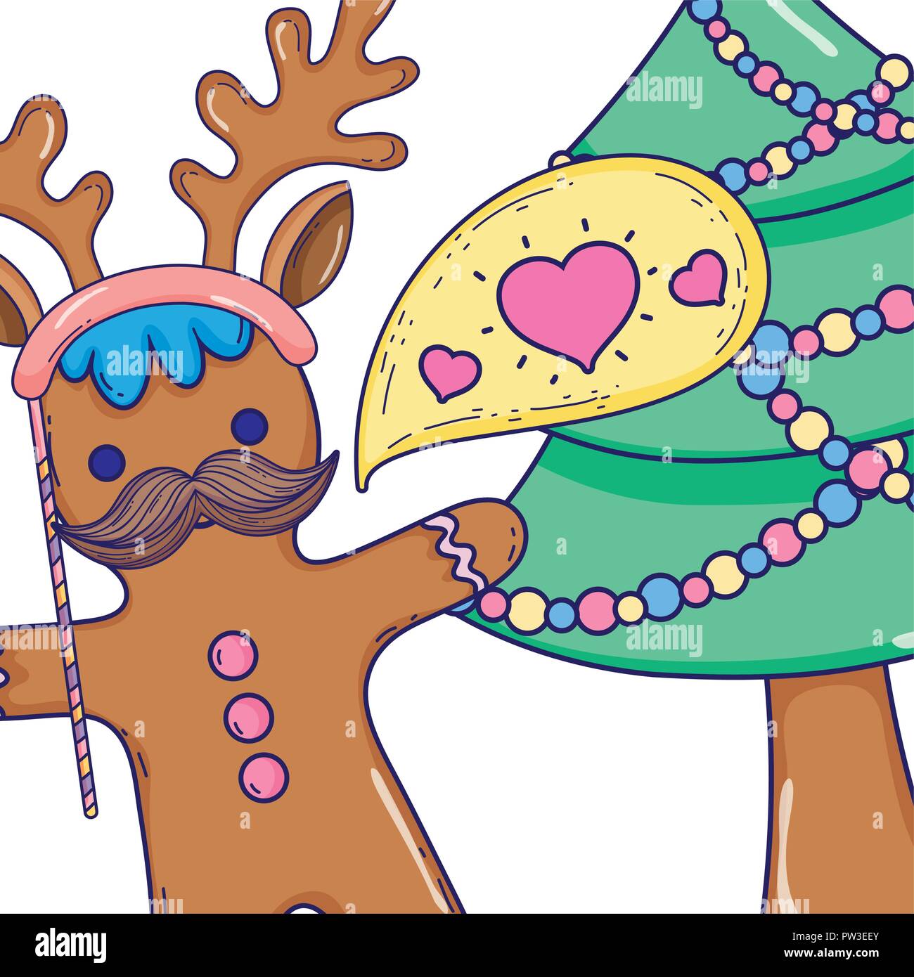 Weihnachten stand Requisiten cartoons Stock Vektor