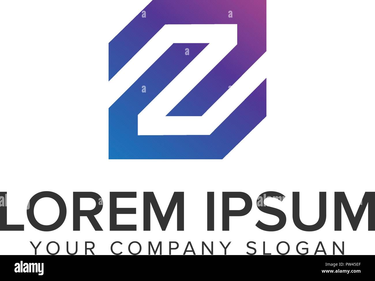 Buchstabe Z modernes Logo Design Konzept Vorlage. voll editierbar Vektor Stock Vektor