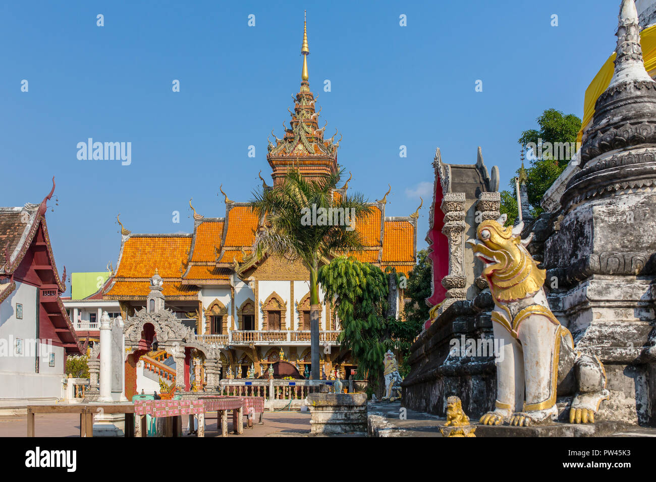Wat Buppharam Tempel in Chiang Mai, Thailand Stockfoto
