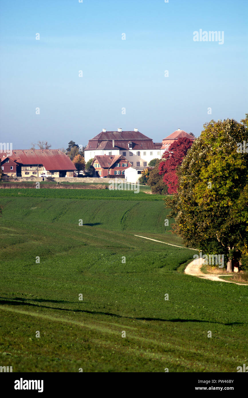 DE-Baden Württemberg: mit Blick auf das Schloss Laupheim Stockfoto