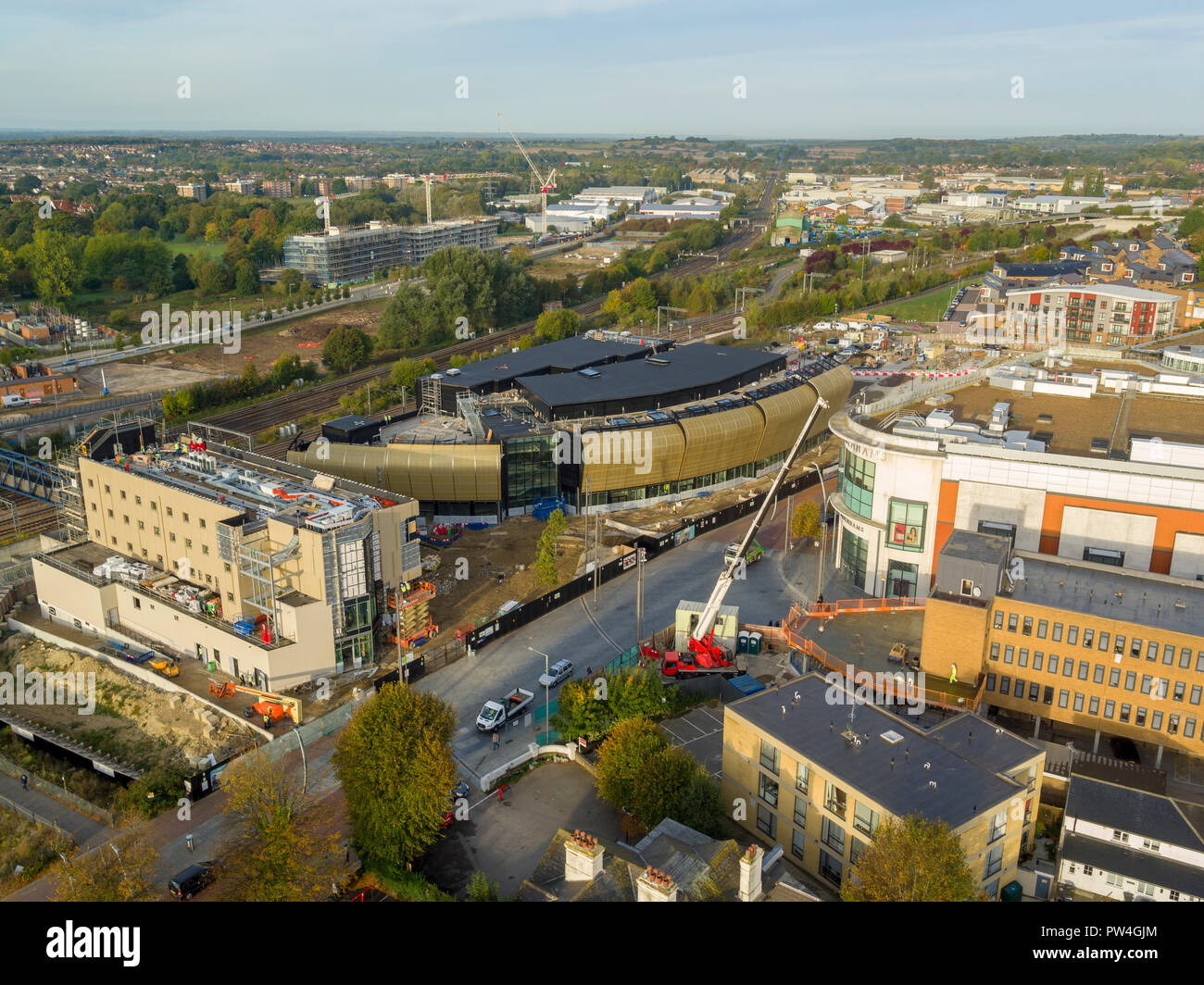 Luftaufnahme von Elwick, Ashford, Kent, Großbritannien Stockfoto