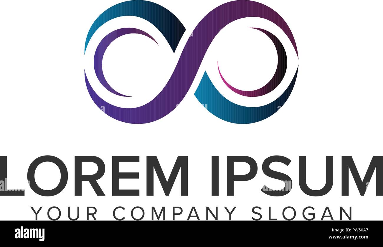 Unlimiter Kreis Logo kreativ einzigartige Logo Design Konzept Vorlage. voll editierbar Vektor Stock Vektor