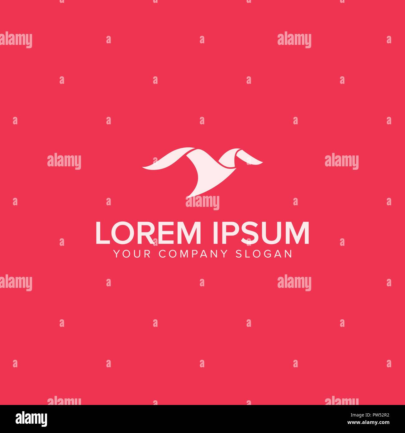 Minimalistischen modernen bird Logo Design Konzept Vorlage Stock Vektor