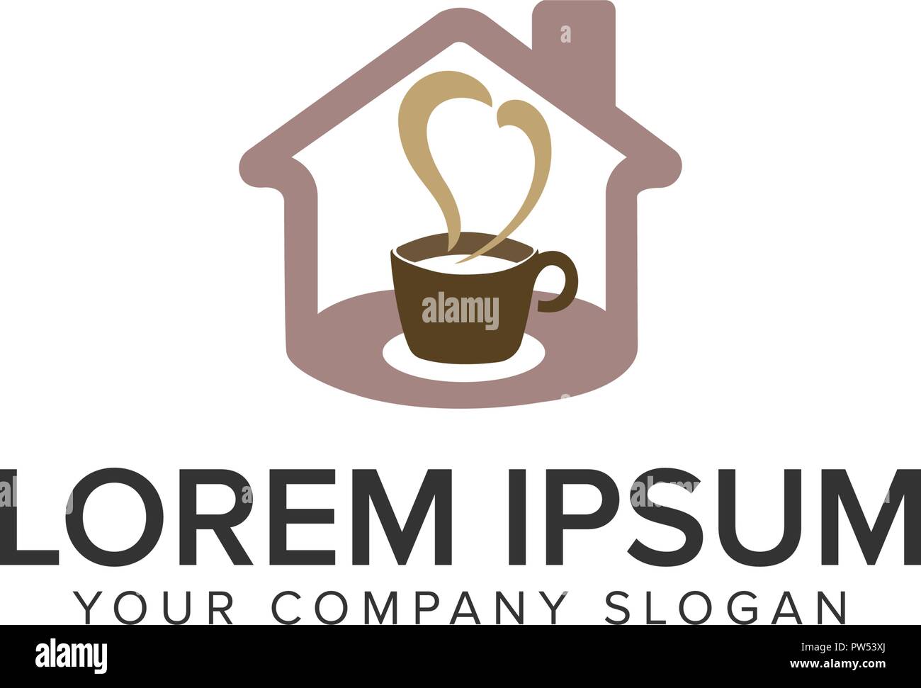 Coffe house Logo Design Konzept Vorlage Stock Vektor