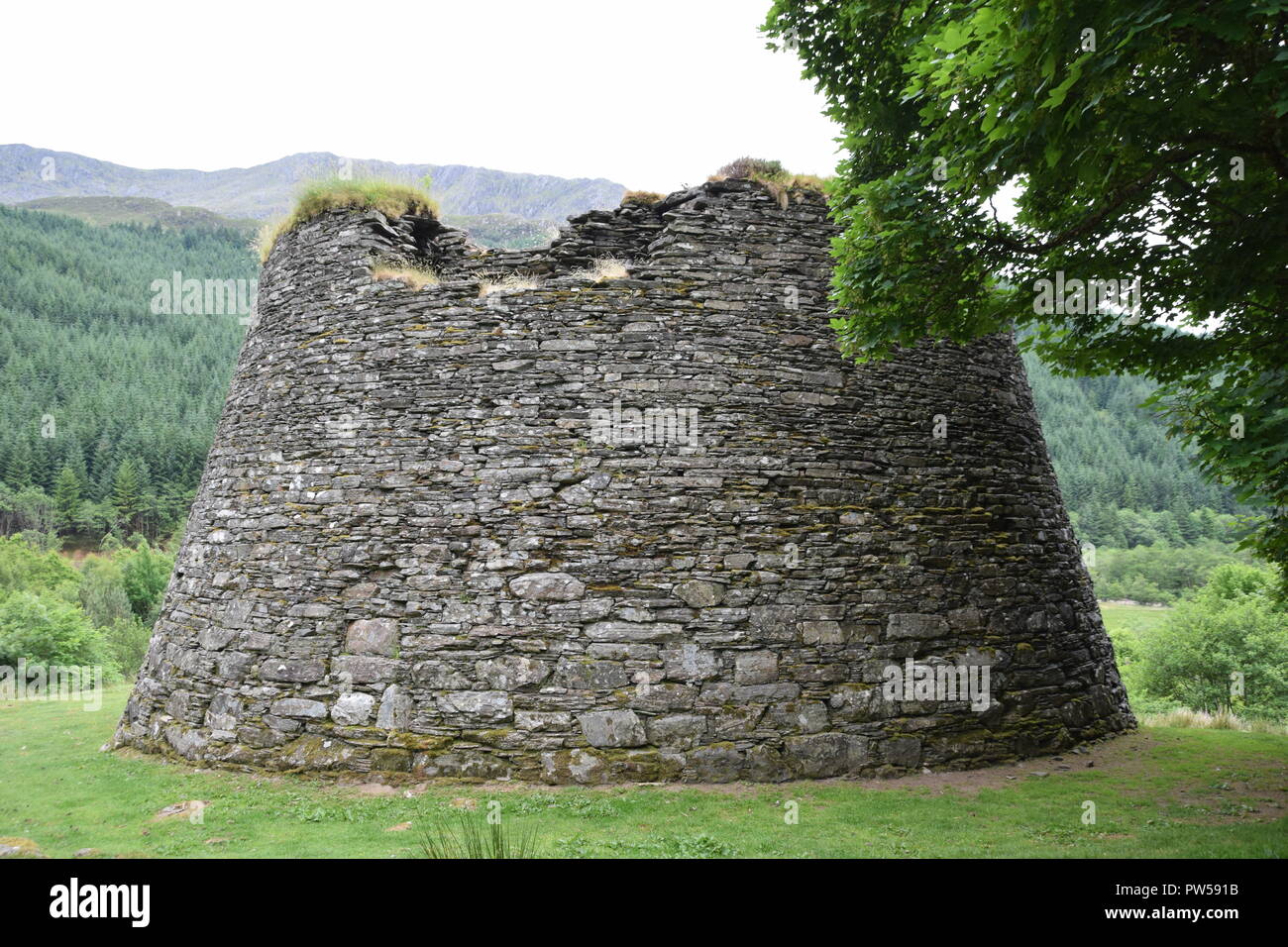 Dun Troddan Broch, Schottland Stockfoto