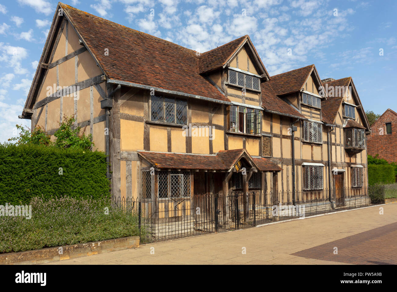 Dramatikers William Shakespeares Geburtshaus in Stratford-upon-Avon, Warwickshire, England. Stockfoto