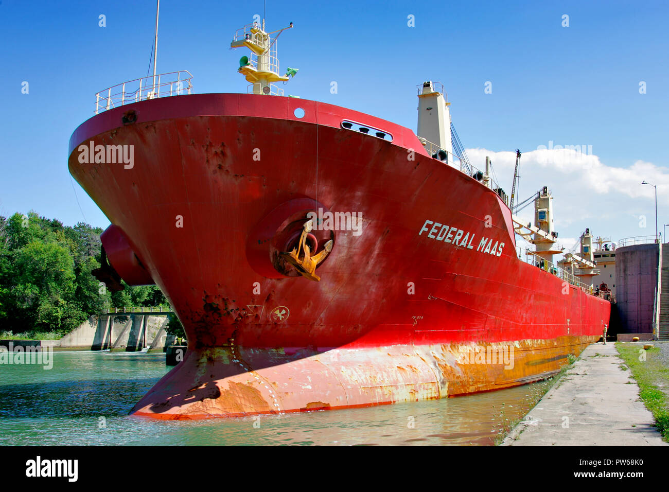 Schiff auf der Welland Canal Stockfotografie Alamy