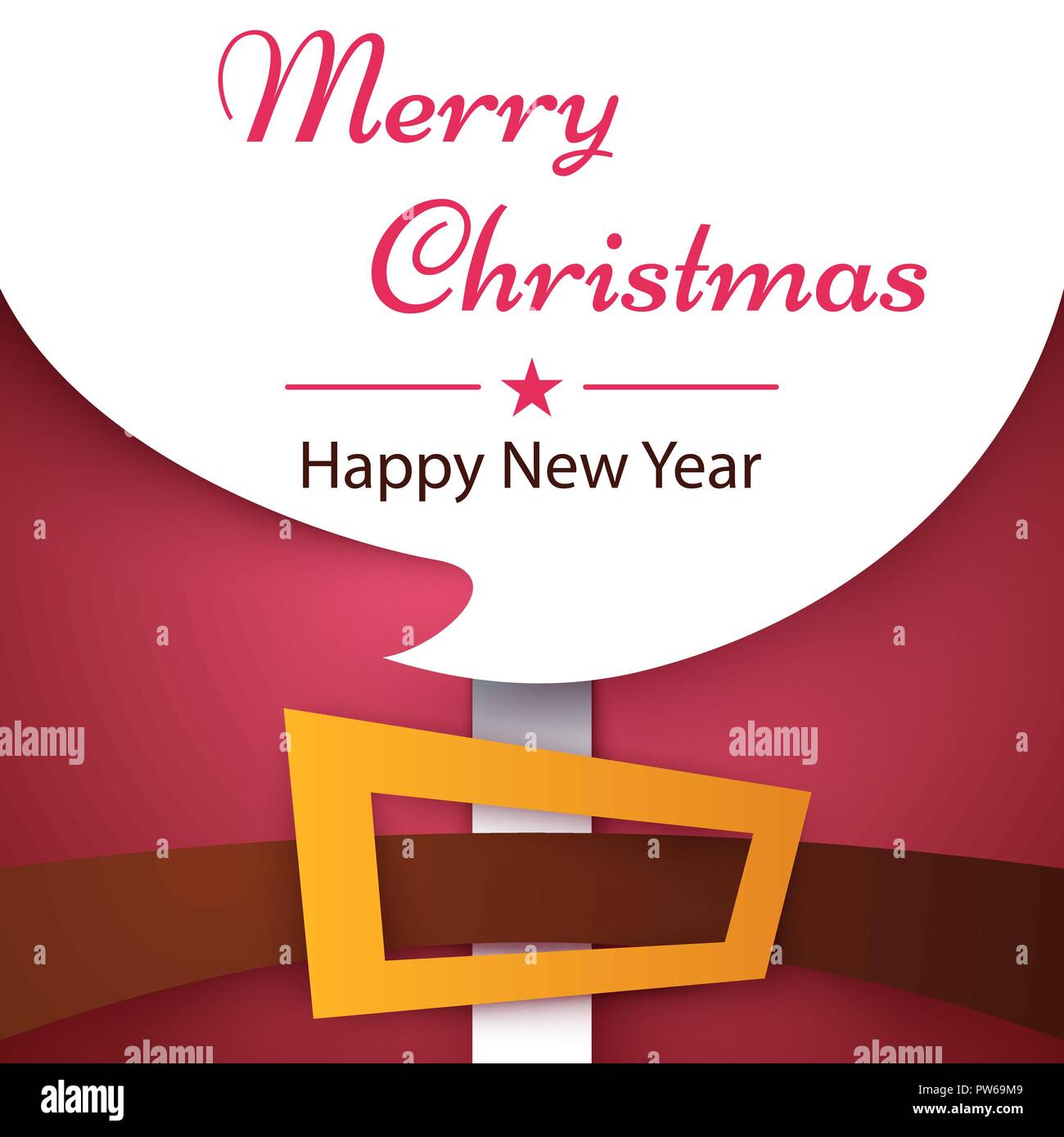 Frohes neues Jahr, frohe Weihnachten, Weihnachtsmann cartoon Zeichen. Stock Vektor