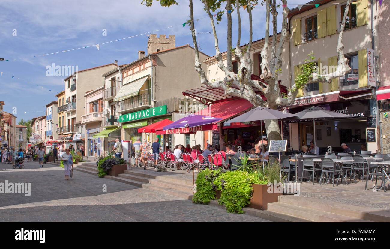 Avenue de la Libération Argeles, Frankreich Stockfoto