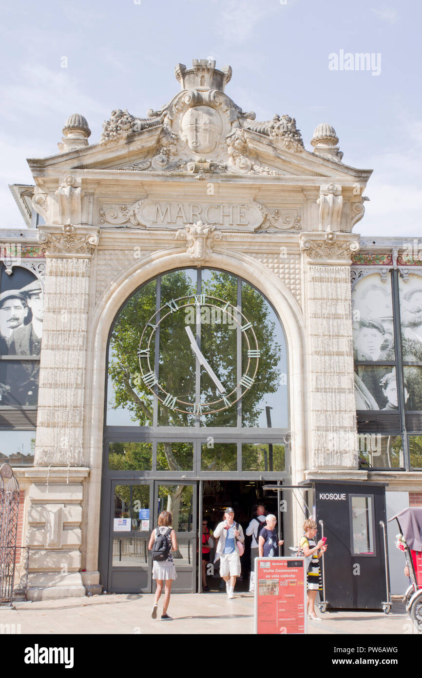 Les Halles Narbonne Stockfoto