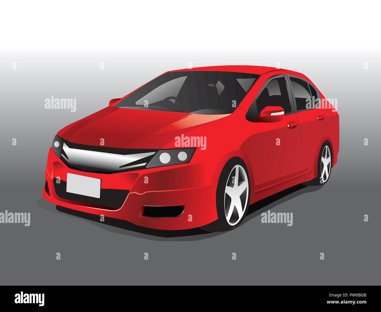 Vector Sport rotes Auto Stock Vektor