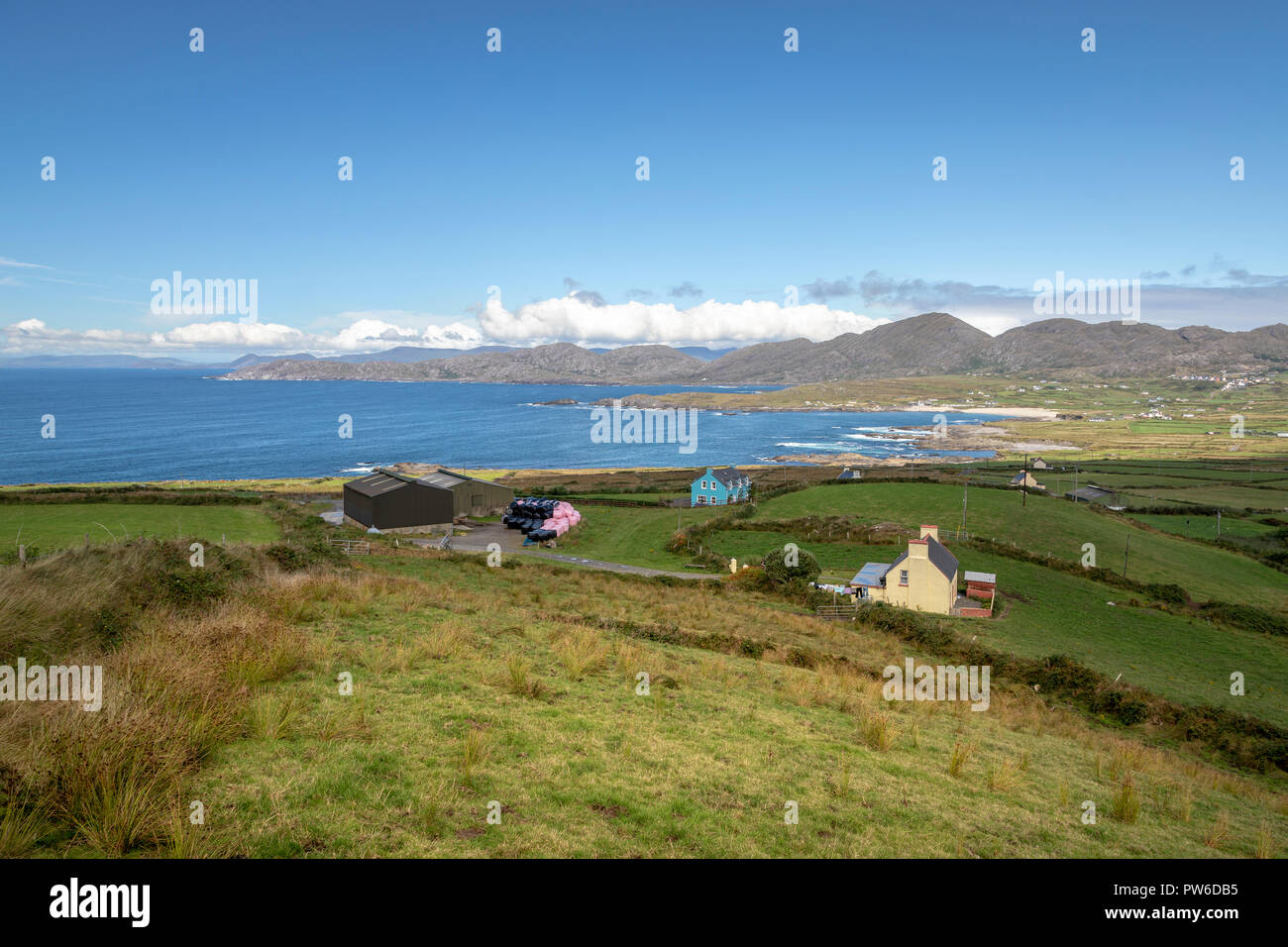Blick in Richtung Allihies, Beara Halbinsel, County Cork, Irland, Europa. Stockfoto