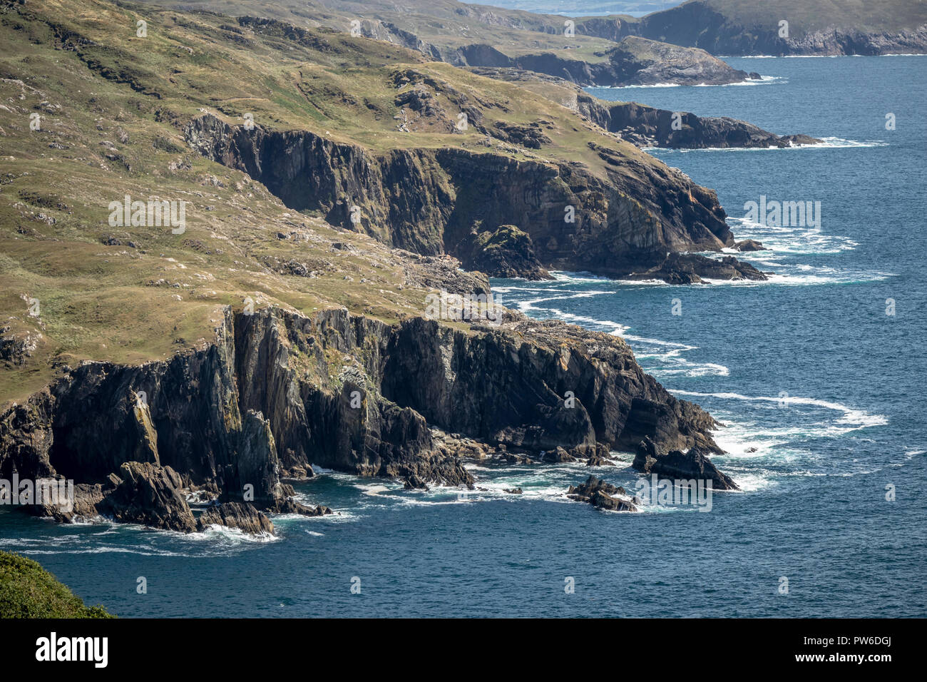 Blick auf die zerklüftete Küste der Halbinsel Beara, County Cork, Irland, Europa. Stockfoto