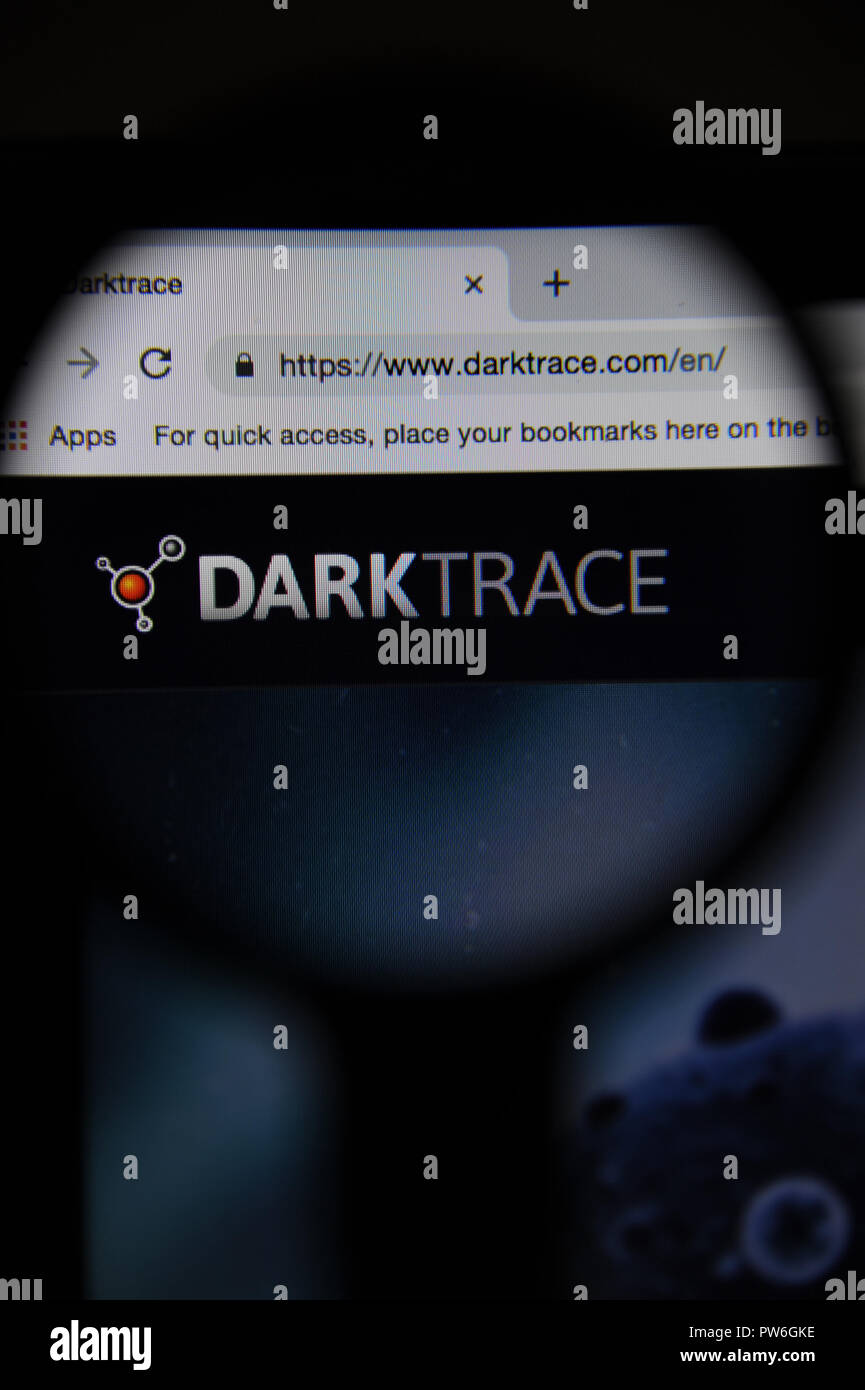 Darktrace Unternehmen Stockfoto