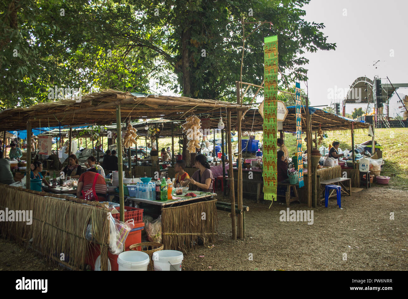 Chiang Rai, Thailand - 11. Dezember 2017: Das Festival, die 10 Hill Tribe ethnischen Gruppen in Mae Sai. Stockfoto